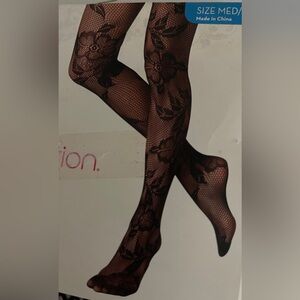 Target Black Floral Lace Tights